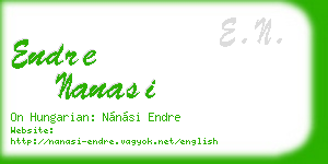 endre nanasi business card